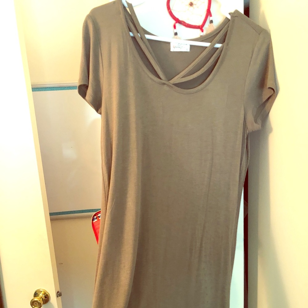 Olive green T-Shirt Dress!